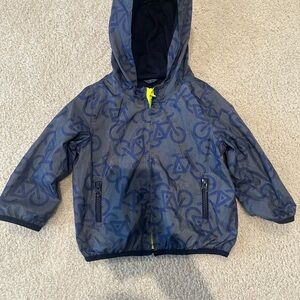 GAP Kids Raincoat - Gray with Blue Accents
